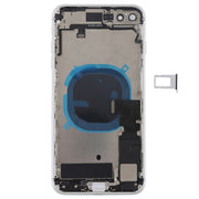 Battery Back Cover Assembly with Side Keys & Vibrator & Speaker Ringer Buzzer & Power Button + Volume Button Flex Cable & Card Tray for iPhone 8 Plus(Silver)