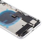 Battery Back Cover Assembly with Side Keys & Vibrator & Speaker Ringer Buzzer & Power Button + Volume Button Flex Cable & Card Tray for iPhone 8 Plus(Silver)