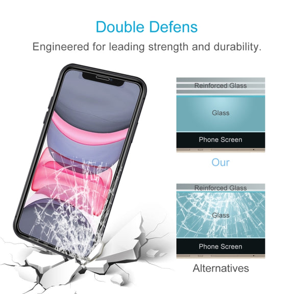 For iPhone 11 / XR 10pcs 0.26mm 9H 2.5D Tempered Glass Film