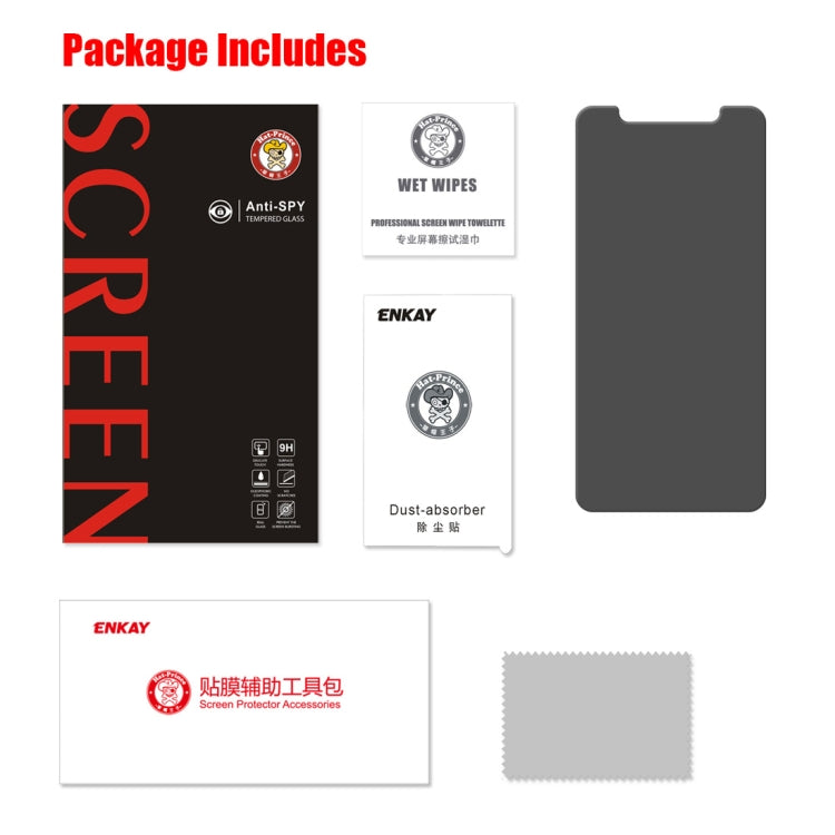 For iPhone XR ENKAY Hat-Prince 0.26mm 9H 2.5D Privacy Anti-glare Tempered Glass Film - iPhone XR Tempered Glass by ENKAY | Online Shopping South Africa | PMC TechLife | Buy Now Pay Later Mobicred