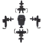 K81 10W QI Universal Rotating Gravity Induction Car Wireless Charging Mobile Phone Holder with Suction Cup