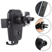 K81 10W QI Universal Rotating Gravity Induction Car Wireless Charging Mobile Phone Holder with Suction Cup