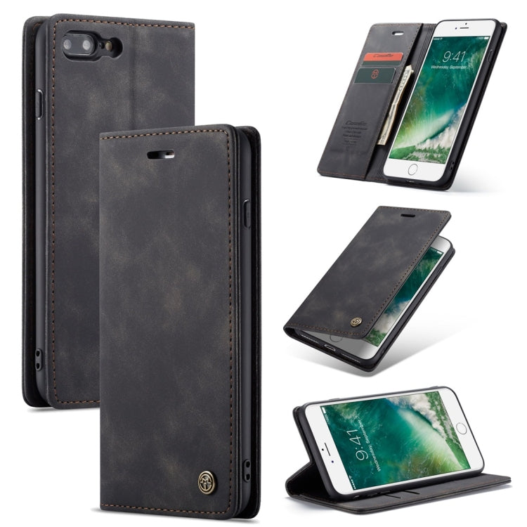 CaseMe-013 Multifunctional Retro Frosted Horizontal Flip Leather Case for iPhone 7 Plus / 8 Plus, with Card Slot & Holder & Wallet(Black) - More iPhone Cases by CaseMe | Online Shopping South Africa | PMC TechLife | Buy Now Pay Later Mobicred
