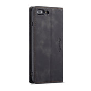 CaseMe-013 Multifunctional Retro Frosted Horizontal Flip Leather Case for iPhone 7 Plus / 8 Plus, with Card Slot & Holder & Wallet(Black)