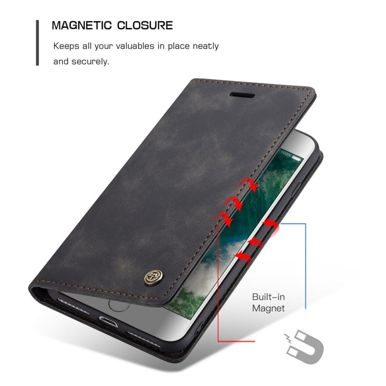 CaseMe-013 Multifunctional Retro Frosted Horizontal Flip Leather Case for iPhone 7 Plus / 8 Plus, with Card Slot & Holder & Wallet(Black) - More iPhone Cases by CaseMe | Online Shopping South Africa | PMC TechLife | Buy Now Pay Later Mobicred