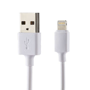 For iPhone 5V 2.1A Intellgent Identification USB Charger with 1m USB to 8 Pin Charging Cable, EU Plug(White)