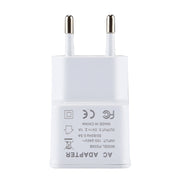 For iPhone 5V 2.1A Intellgent Identification USB Charger with 1m USB to 8 Pin Charging Cable, EU Plug(White)