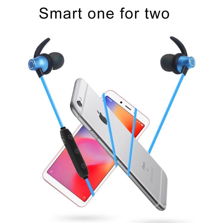XRM-X5 Sports IPX4 Waterproof Magnetic Earbuds Wireless Bluetooth V4.1 Stereo In-ear Headset, For iPhone, Samsung, Huawei, Xiaomi, HTC and Other Smartphones(Blue) - Bluetooth Earphone by PMC TechLife | Online Shopping South Africa | PMC TechLife