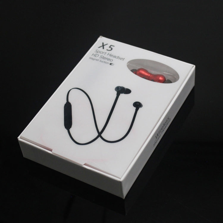 XRM-X5 Sports IPX4 Water-resistant Magnetic Earbuds Wireless Bluetooth V4.1 Stereo In-ear Headset, For iPhone, Samsung, Huawei, Xiaomi, HTC and Other Smartphones(Red)