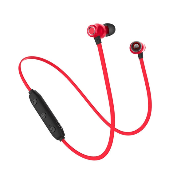 XRM-X5 Sports IPX4 Water-resistant Magnetic Earbuds Wireless Bluetooth V4.1 Stereo In-ear Headset, For iPhone, Samsung, Huawei, Xiaomi, HTC and Other Smartphones(Red)