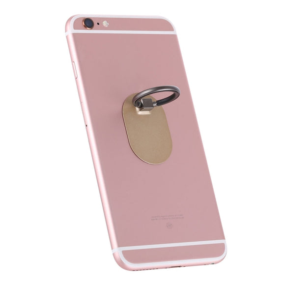 Universal Phone Adhesive Metal Plate 360 Degree Rotation Stand Finger Grip Ring Holder(Gold)