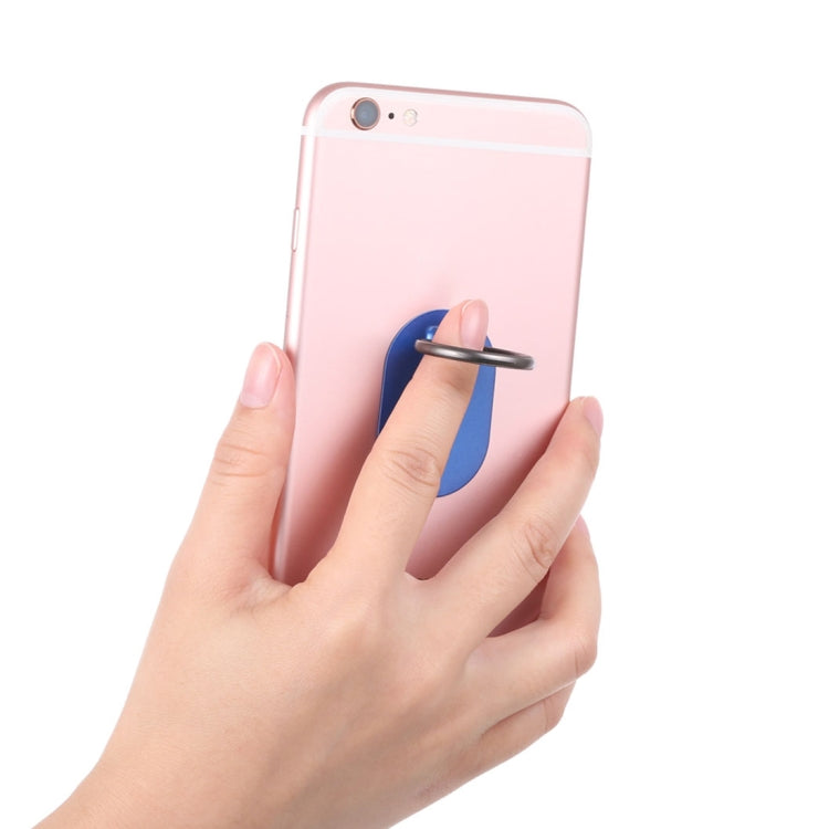 Universal Phone Adhesive Metal Plate 360 Degree Rotation Stand Finger Grip Ring Holder(Blue)