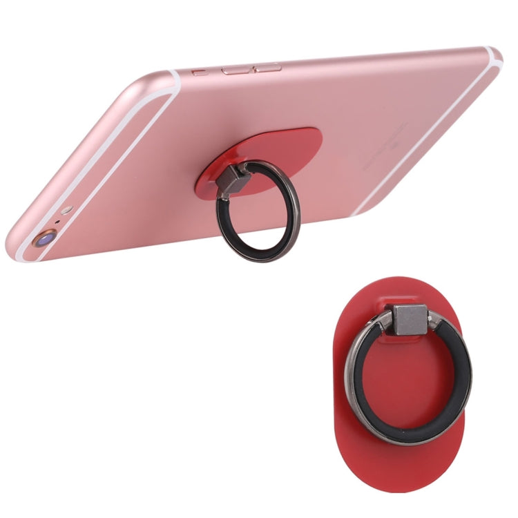 Universal Phone Adhesive Metal Plate 360 Degree Rotation Stand Finger Grip Ring Holder(Red)