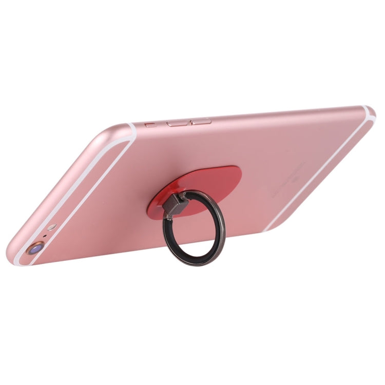 Universal Phone Adhesive Metal Plate 360 Degree Rotation Stand Finger Grip Ring Holder(Red)