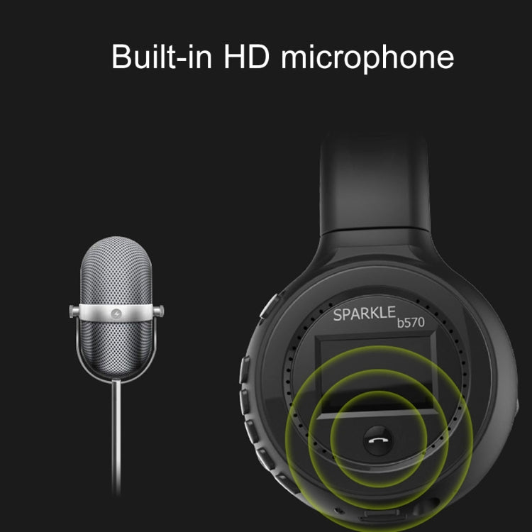 ZEALOT B570 Stereo Wired Wireless Bluetooth Subwoofer Headset with LED Color Screen Design & HD Microphone & FM, For Mobile Phones & Tablets & Laptops, Support 32GB TF Card Maximum(Grey) - free shipping - PMC TechLife - Order now!