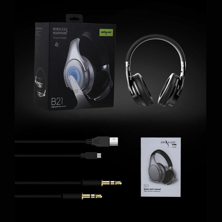 ZEALOT B21 Stereo Wired Wireless Bluetooth 4.0 Subwoofer Headset with 3.5mm Universal Audio Cable Jack & HD Microphone, For Mobile Phones & Tablets & Laptops(Black) - free shipping - PMC TechLife - Order now!