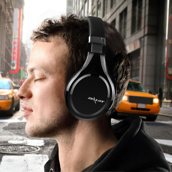 ZEALOT B21 Stereo Wired Wireless Bluetooth 4.0 Subwoofer Headset with 3.5mm Universal Audio Cable Jack & HD Microphone, For Mobile Phones & Tablets & Laptops(Silver)