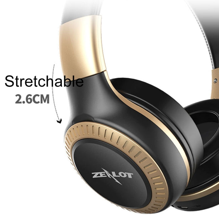 ZEALOT B20 Stereo Wired Wireless Bluetooth 4.0 Subwoofer Headset with 3.5mm Universal Audio Cable Jack & HD Microphone, For Mobile Phones & Tablets & Laptops(Gold) - free shipping - PMC TechLife - Order now!