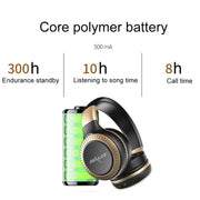 ZEALOT B20 Stereo Wired Wireless Bluetooth 4.0 Subwoofer Headset with 3.5mm Universal Audio Cable Jack & HD Microphone, For Mobile Phones & Tablets & Laptops(Gold)