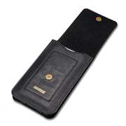 DG.MING Universal Cowskin Leather Protective Case Bag Waist Bag with Card Slots & Hook, For iPhone, Samsung, Sony, Huawei, Meizu, Lenovo, ASUS, Oneplus, Xiaomi, Cubot, Ulefone, Letv, DOOGEE, Vkworld, and other Smartphones Below 6.5 inch(Black)