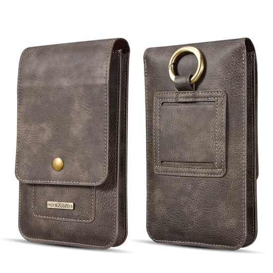 DG.MING Universal Cowskin Leather Protective Case Bag Waist Bag with Card Slots & Hook, For iPhone, Samsung, Sony, Huawei, Meizu, Lenovo, ASUS, Oneplus, Xiaomi, Cubot, Ulefone, Letv, DOOGEE, Vkworld, and other Smartphones Below 6.5 inch(Grey) - free shipping - PMC Jewellery - Order now!
