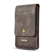 DG.MING Universal Cowskin Leather Protective Case Bag Waist Bag with Card Slots & Hook, For iPhone, Samsung, Sony, Huawei, Meizu, Lenovo, ASUS, Oneplus, Xiaomi, Cubot, Ulefone, Letv, DOOGEE, Vkworld, and other Smartphones Below 6.5 inch(Grey)