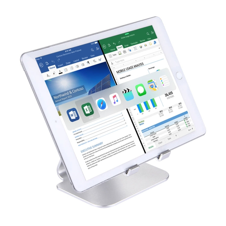 Portable CNC Aluminium Alloy Desktop Tablet Holder Stand for iPad & iPhone & Tablet - Desktop Holder by PMC TechLife | Online Shopping South Africa | PMC TechLife