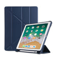Multi-folding Shockproof TPU Protective Case for iPad 9.7 (2018) / 9.7 (2017) / air / air2, with Holder & Pen Slot(Blue) - iPad 9.7 (2018) & (2017) Cases by PMC TechLife | Online Shopping South Africa | PMC TechLife
