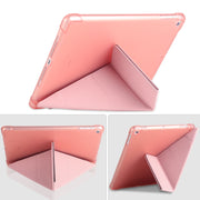 Multi-folding Shockproof TPU Protective Case for iPad 9.7 (2018) / 9.7 (2017) / air / air2, with Holder & Pen Slot(Blue)