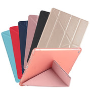 Multi-folding Shockproof TPU Protective Case for iPad 9.7 (2018) / 9.7 (2017) / air / air2, with Holder & Pen Slot(Blue)