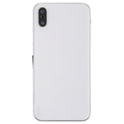 Battery Back Cover Assembly with Side Keys & Vibrator & Speaker Ringer Buzzer & Power Button + Volume Button Flex Cable & Card Tray & Battery Adhesive for iPhone X(White)