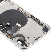 Battery Back Cover Assembly with Side Keys & Vibrator & Speaker Ringer Buzzer & Power Button + Volume Button Flex Cable & Card Tray & Battery Adhesive for iPhone X(White)