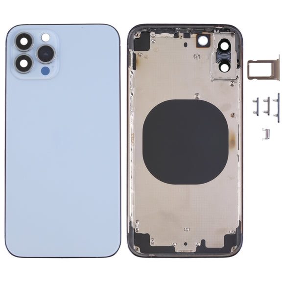 Back Housing Cover with Appearance Imitation of iP13 Pro for iPhone X(Blue)