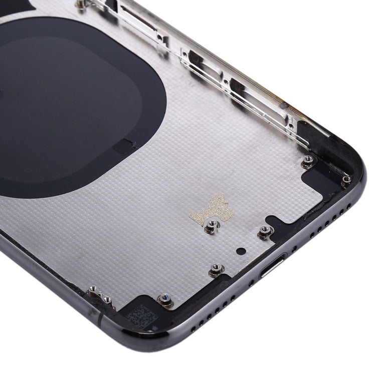 Back Housing Cover with SIM Card Tray & Side keys for iPhone X(Black)