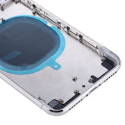 Back Housing Cover with SIM Card Tray & Side keys for iPhone X(Silver)