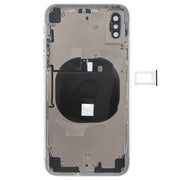 Battery Back Cover Assembly with Side Keys & Wireless Charging Module & Volume Button Flex Cable & Card Tray for iPhone X(White)