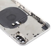 Battery Back Cover Assembly with Side Keys & Wireless Charging Module & Volume Button Flex Cable & Card Tray for iPhone X(White)