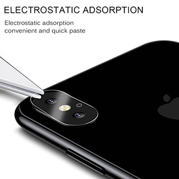 For iPhone X Rear Camera Lens Protector Tempered Glass Protective Film with Holes