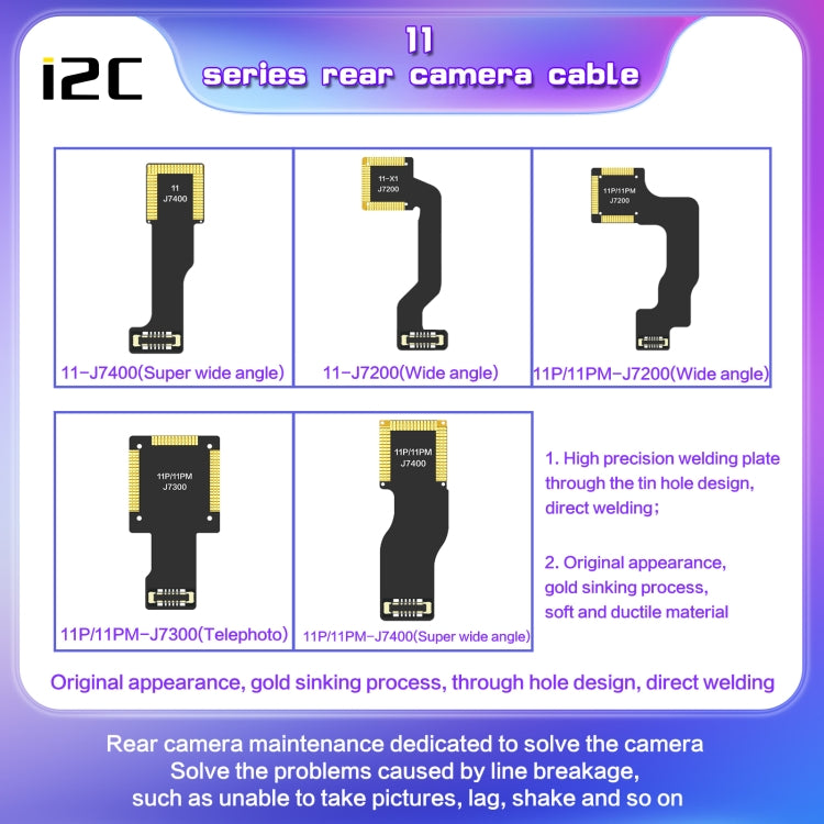 For iPhone X J4000 i2C Back Facing Telephoto Camera Cable - Flex Cable by PMC TechLife | Online Shopping South Africa | PMC TechLife