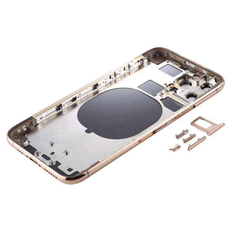 Back Housing Cover with SIM Card Tray & Side keys & Camera Lens for iPhone 11 Pro(Gold) - Back Cover by PMC TechLife | Online Shopping South Africa | PMC TechLife | Buy Now Pay Later Mobicred