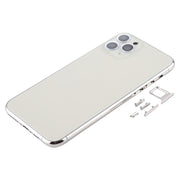 Back Housing Cover with SIM Card Tray & Side keys & Camera Lens for iPhone 11 Pro(Silver)