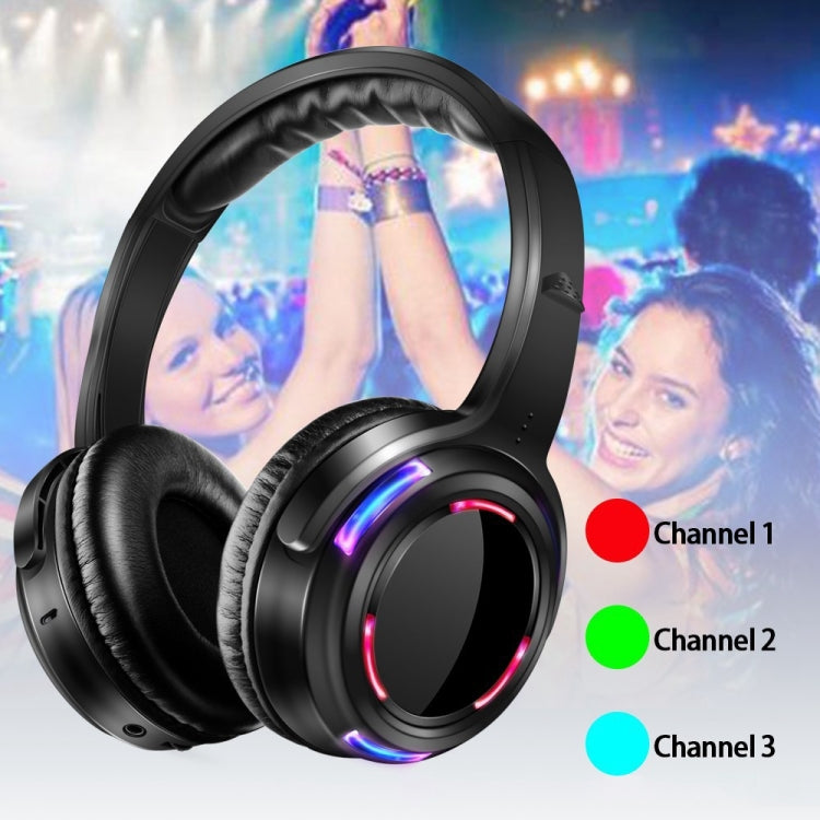 UHF-9 Headset LED Wireless Noise Cancelling Earphone (Black) - Headset & Headphone by PMC TechLife | Online Shopping South Africa | PMC TechLife