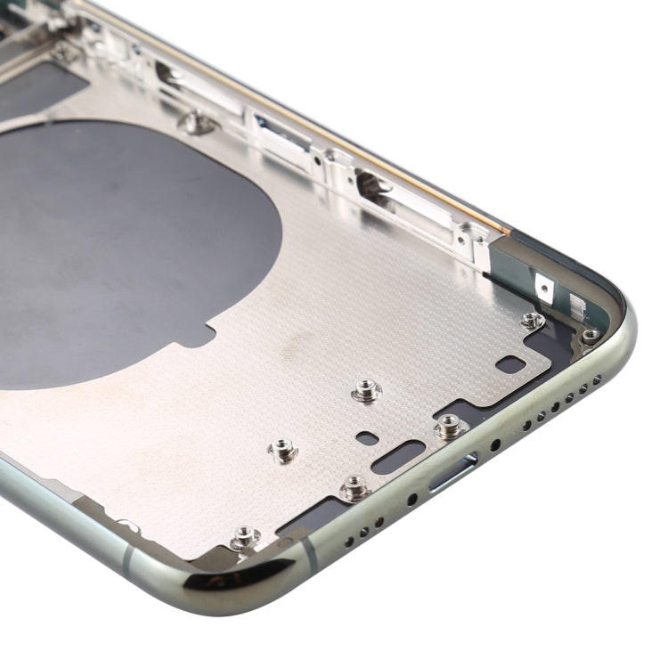 Back Housing Cover with SIM Card Tray & Side  keys & Camera Lens for iPhone 11 Pro Max(Green) - Back Cover by PMC TechLife | Online Shopping South Africa | PMC TechLife