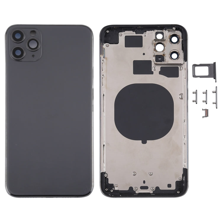 Back Housing Cover with SIM Card Tray & Side keys & Camera Lens for iPhone 11 Pro Max(Grey) - Back Cover by PMC TechLife | Online Shopping South Africa | PMC TechLife | Buy Now Pay Later Mobicred