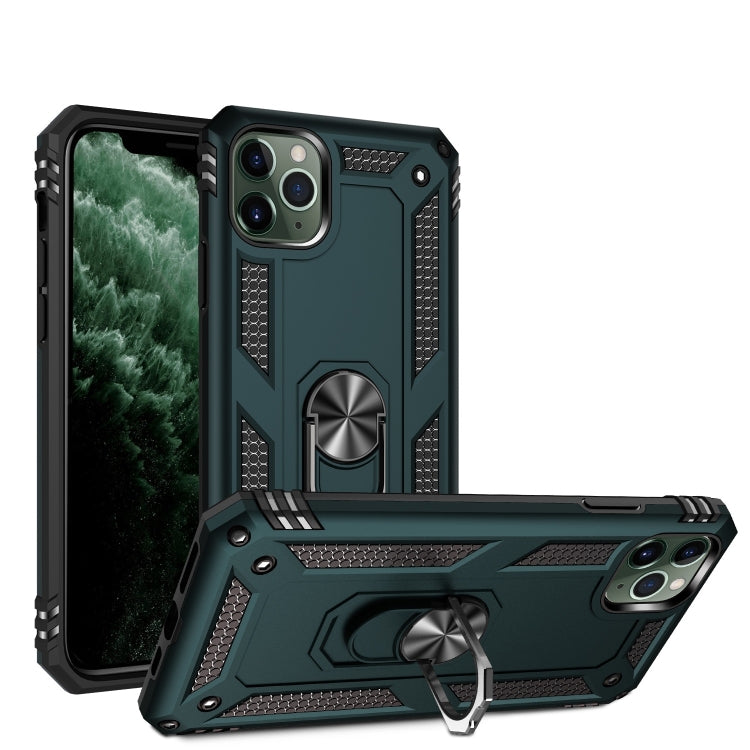 Armor Shockproof TPU + PC Protective Case for iPhone 11, with 360 Degree Rotation Holder (Green) - iPhone 11 Cases by PMC TechLife | Online Shopping South Africa | PMC TechLife | Buy Now Pay Later Mobicred