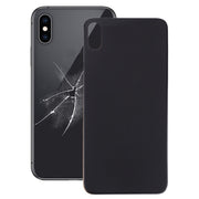 Easy Replacement Big Camera Hole Glass Back Battery Cover with Adhesive for iPhone XS Max(Black)