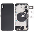 Battery Back Cover Assembly (with Side Keys & Speaker Ringer Buzzer & Motor & Camera Lens & Card Tray & Power Button + Volume Button + Charging Port + Signal Flex Cable & Wireless Charging Module) for iPhone XS Max(Black) - Back Cover by PMC TechLife | Online Shopping South Africa | PMC TechLife