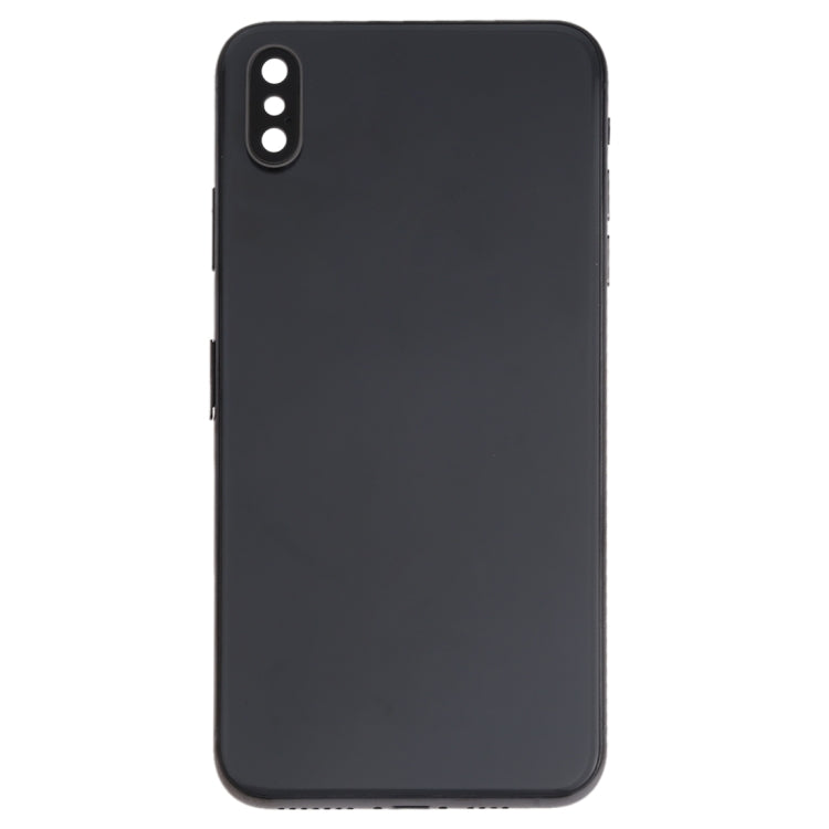 Battery Back Cover Assembly (with Side Keys & Speaker Ringer Buzzer & Motor & Camera Lens & Card Tray & Power Button + Volume Button + Charging Port + Signal Flex Cable & Wireless Charging Module) for iPhone XS Max(Black)