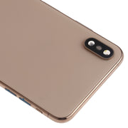 Battery Back Cover Assembly (with Side Keys & Speaker Ringer Buzzer & Motor & Camera Lens & Card Tray & Power Button + Volume Button + Charging Port + Signal Flex Cable & Wireless Charging Module) for iPhone XS Max(Gold)