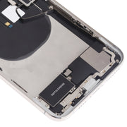 Battery Back Cover Assembly (with Side Keys & Speaker Ringer Buzzer & Motor & Camera Lens & Card Tray & Power Button + Volume Button + Charging Port + Signal Flex Cable & Wireless Charging Module) for iPhone XS Max(White)